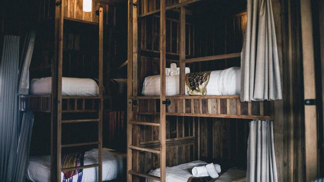 Image de la chambre montrant des lits superposés